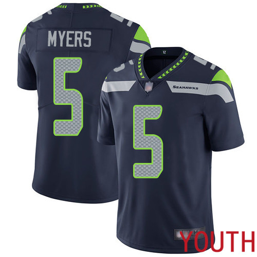Seattle Seahawks Limited Navy Blue Youth Jason Myers Home Jersey NFL Football 5 Vapor Untouchable